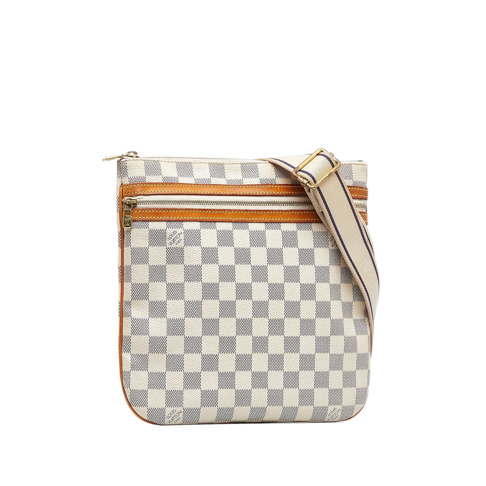 White Louis Vuitton Damier Azur Bosphore Pochette Crossbody Bag – Designer  Revival