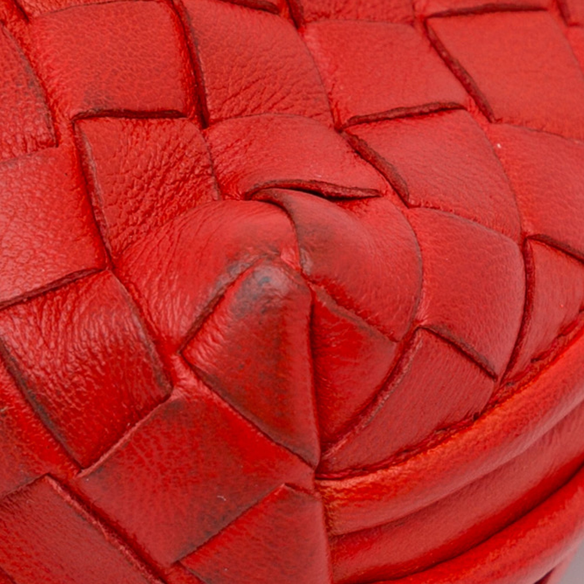 Red Bottega Veneta Intrecciato Nodini Crossbody Bag – Designer Revival