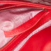 Red Fendi Embossed Leather Mamma Baguette
