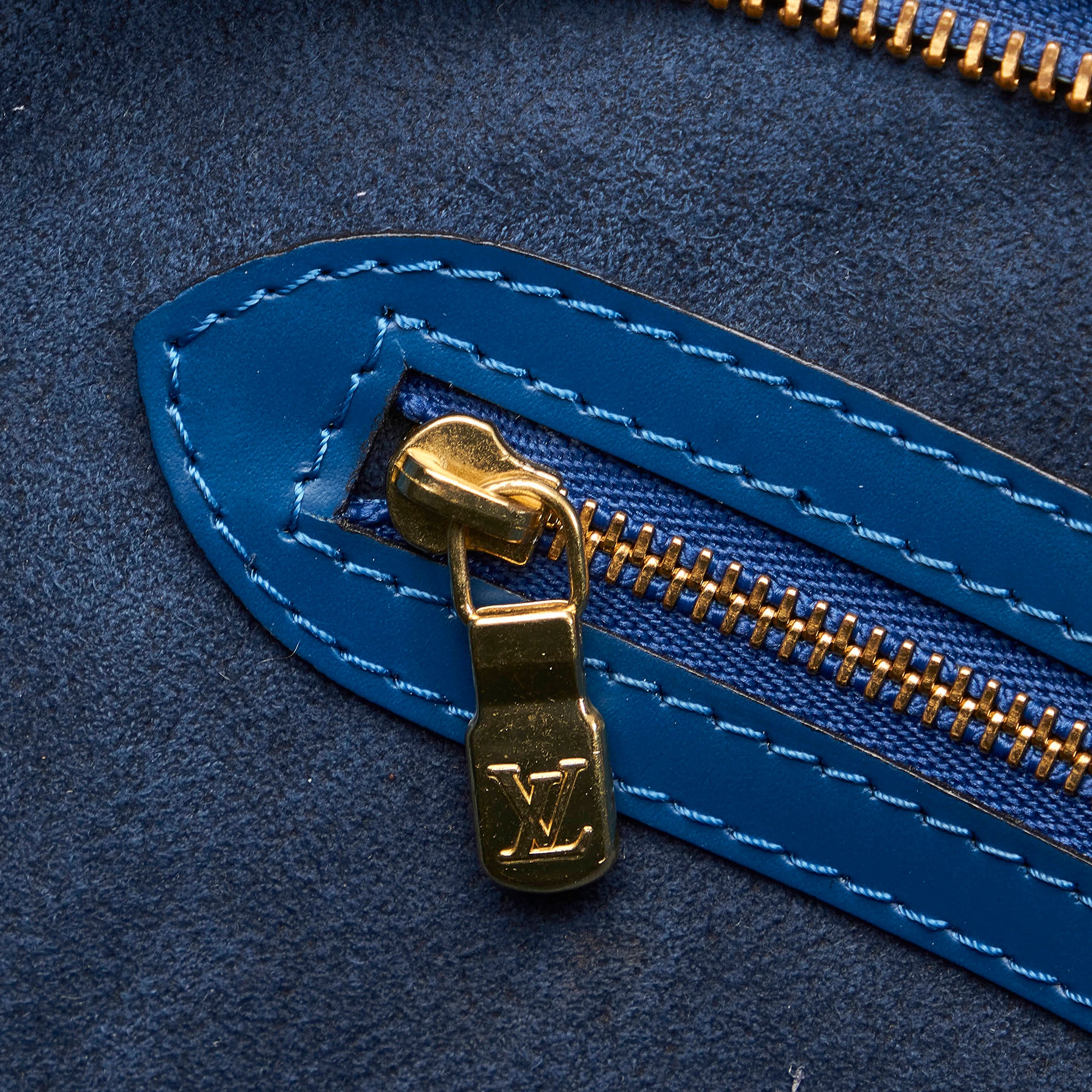 Louis Vuitton Saint Jacques Blue Leather Handbag (Pre-Owned)