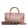 Pink Gucci Medium Bamboo Shopper Satchel