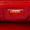 Red Prada Small Saffiano Lux Galleria Double Zip Satchel