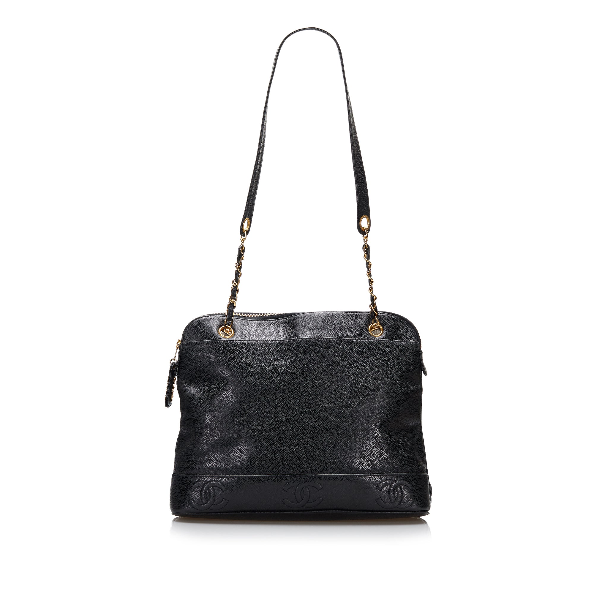 Black Chanel Triple Coco Caviar Shoulder Bag – Designer Revival