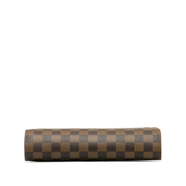 Brown Louis Vuitton Damier Ebene Pochette Saint Louis Clutch Bag - Designer Revival