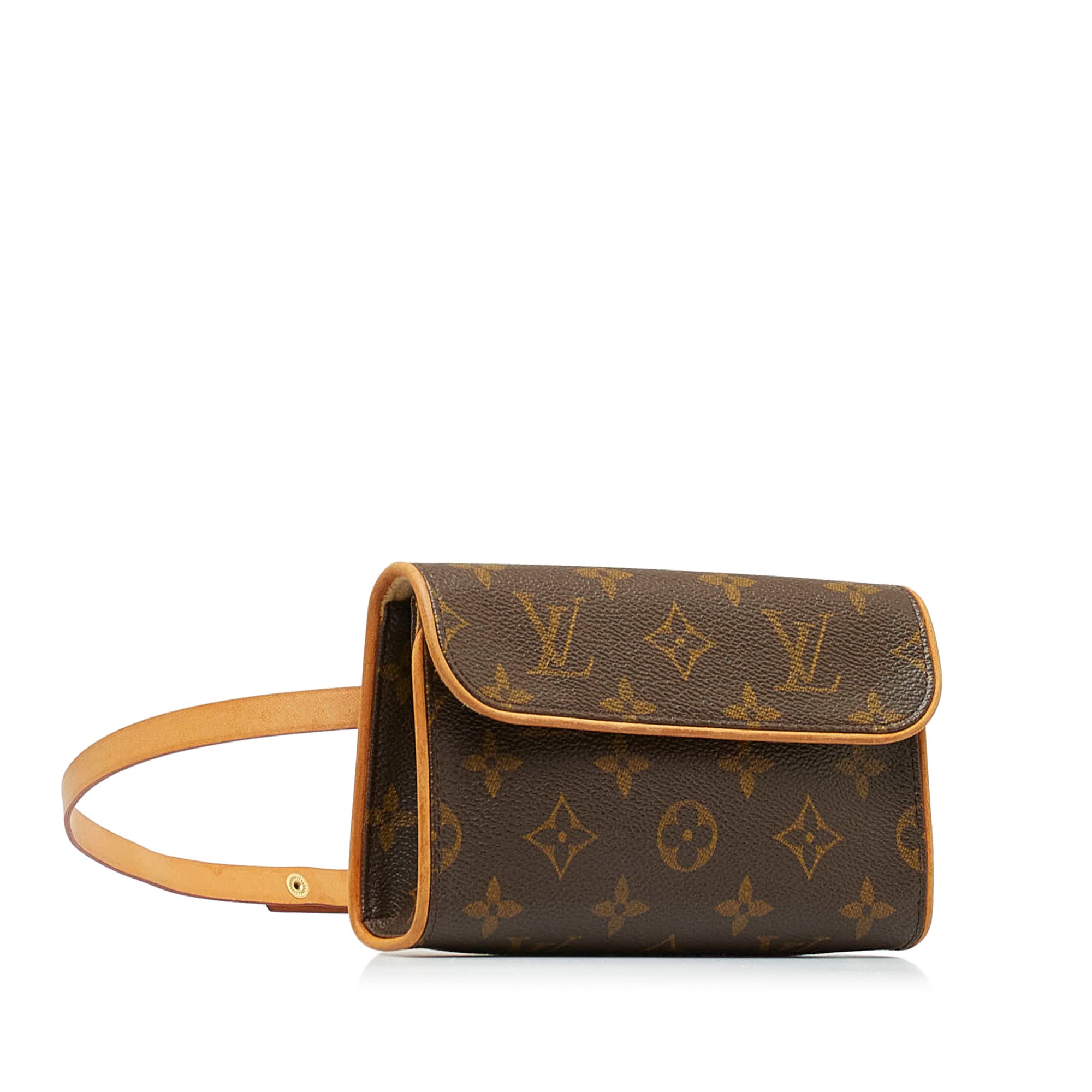 Florentine leather clutch bag Louis Vuitton Brown in Leather - 36309204