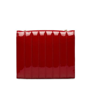 Red Saint Laurent Patent Vicky Crossbody Bag - Designer Revival
