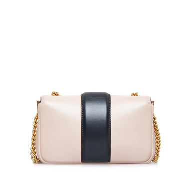 Pink Fendi Mini Baguette Chain Shoulder Bag - Designer Revival