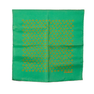 Green Hermes Printed Silk Scarf Scarves - Designer Revival