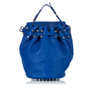 Blue Alexander Wang Diego Leather Bucket Bag