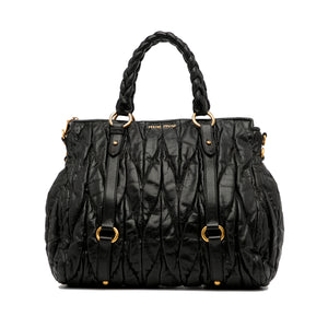 Black Miu Miu Matelasse Satchel