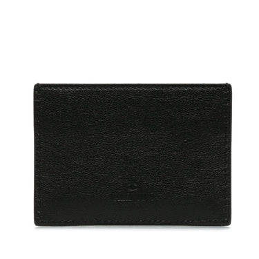 Black Valentino Rockstud Leather Card Holder - Designer Revival