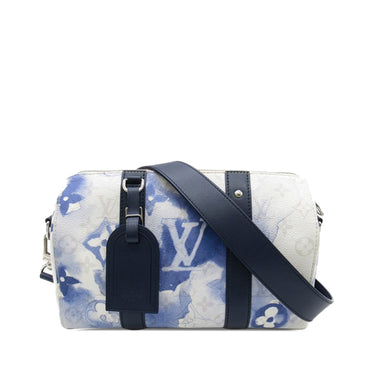Blue Louis Vuitton Monogram Watercolor City Keepall Crossbody Bag - Designer Revival