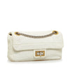 White Chanel Reissue Drill Perforated Flap Bag