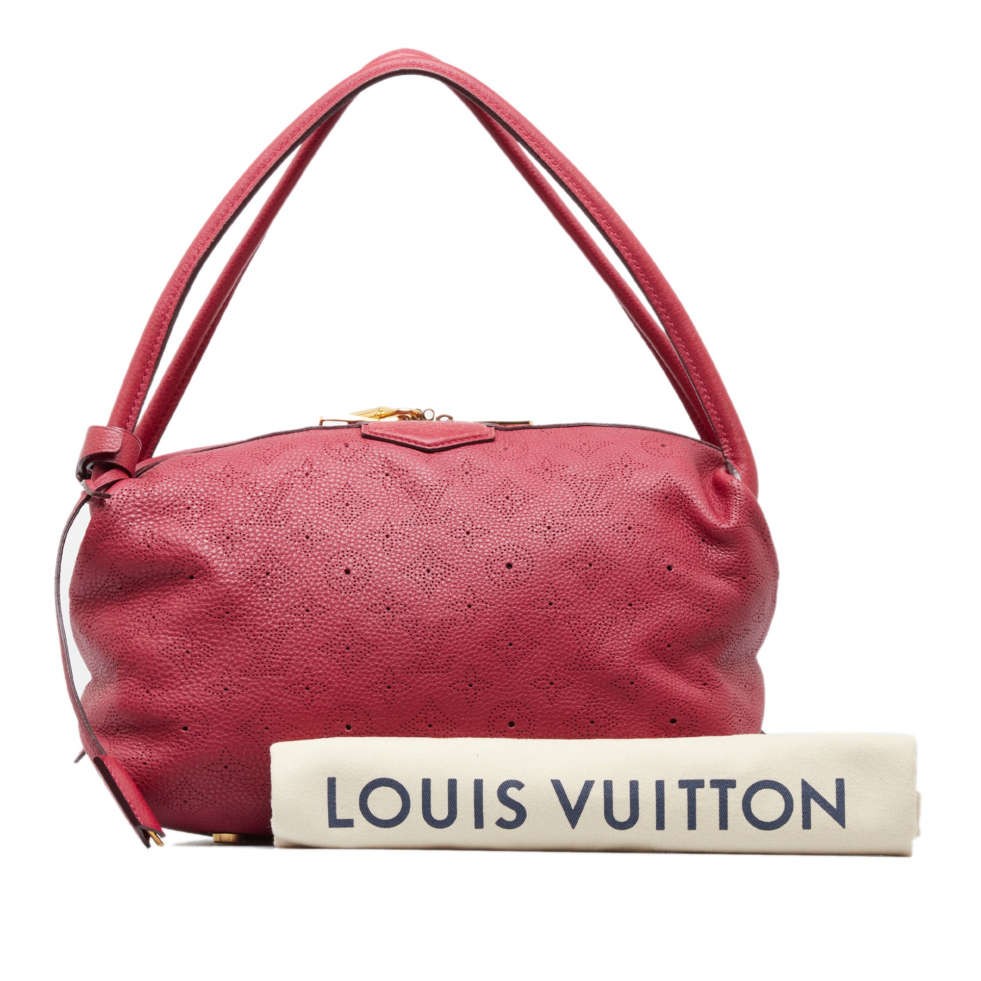Red Louis Vuitton Monogram Mahina Galatea PM Shoulder Bag
