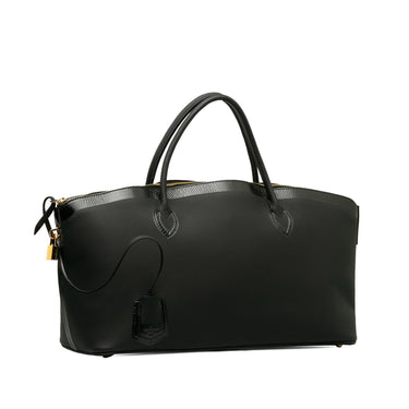 Black Louis Vuitton Cuir Obsession Lockit East-West Handbag - Designer Revival