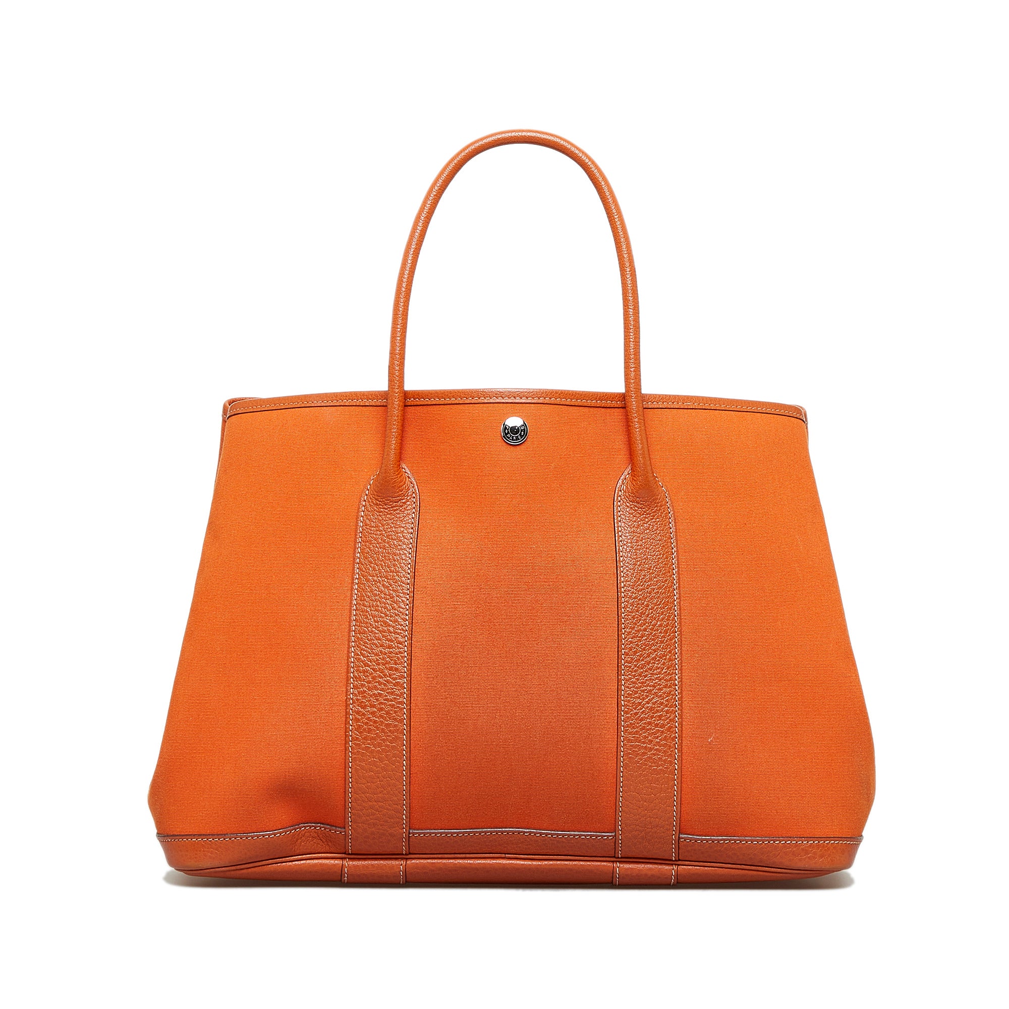 Hermes Brown Canvas and Leather Garden Party TPM Bag Hermes