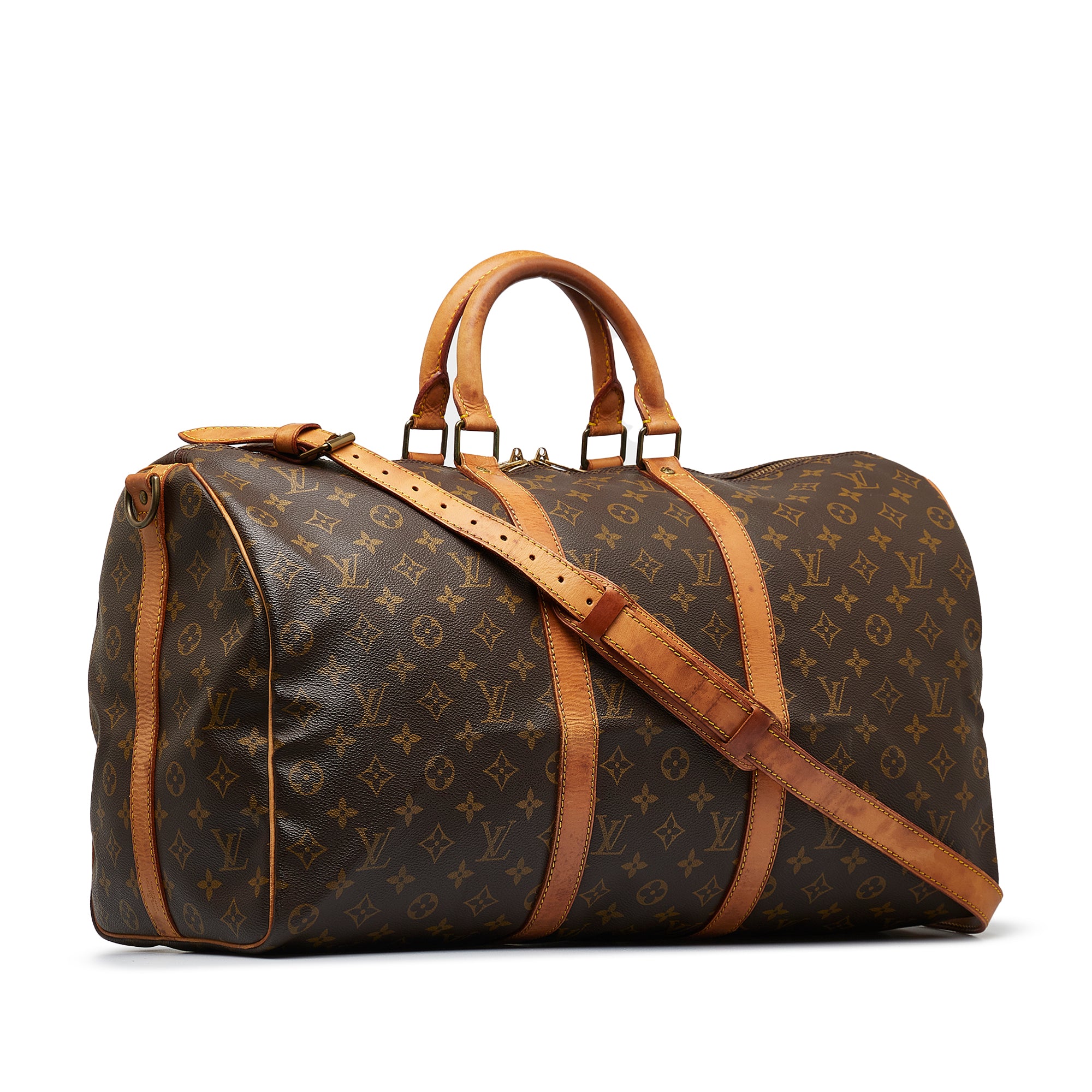Louis Vuitton Keepall Bandouliere 50 Duffel with Strap Brown Monogram Canvas
