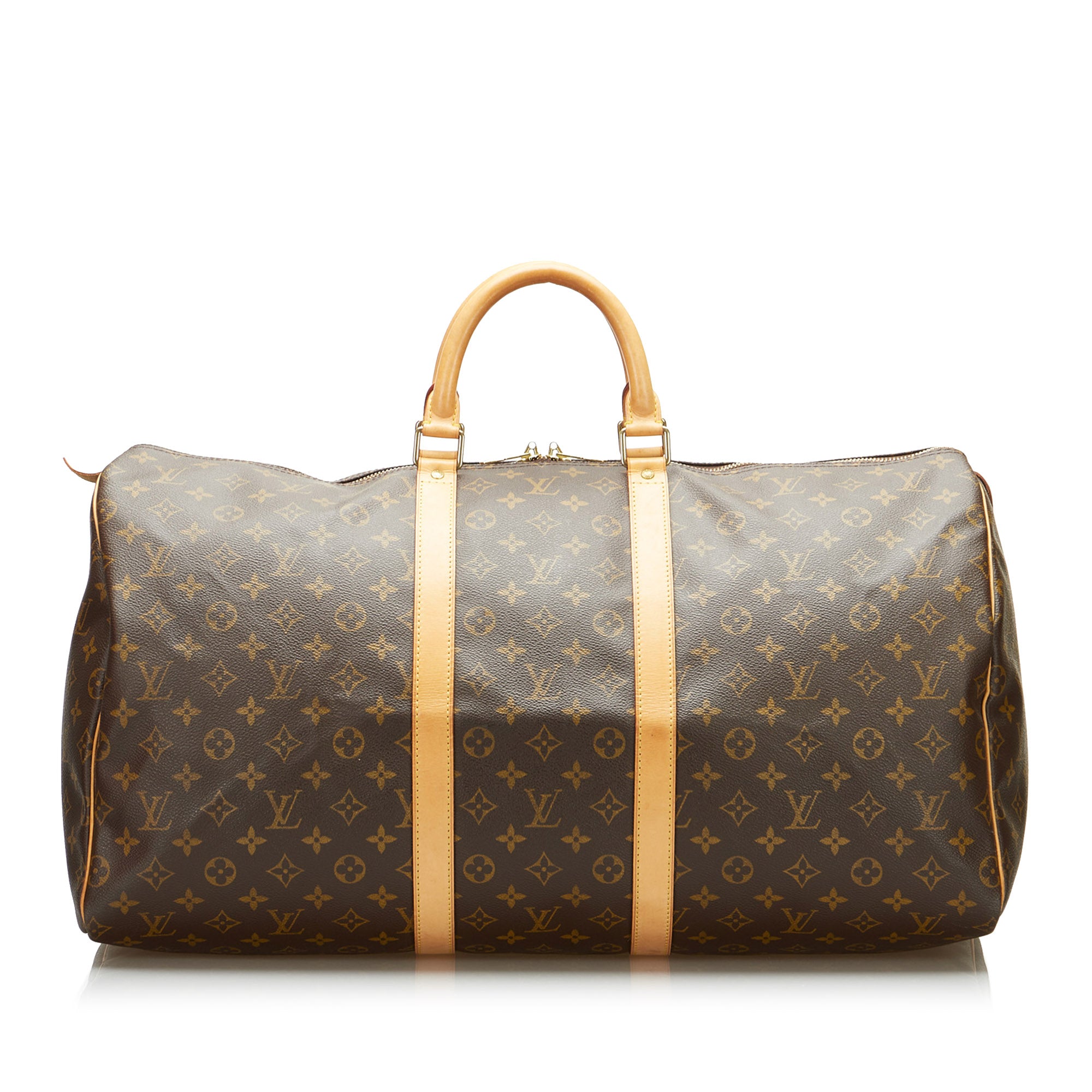 Louis Vuitton Keepall 50 Monogram Canvas Travel Bag Brown