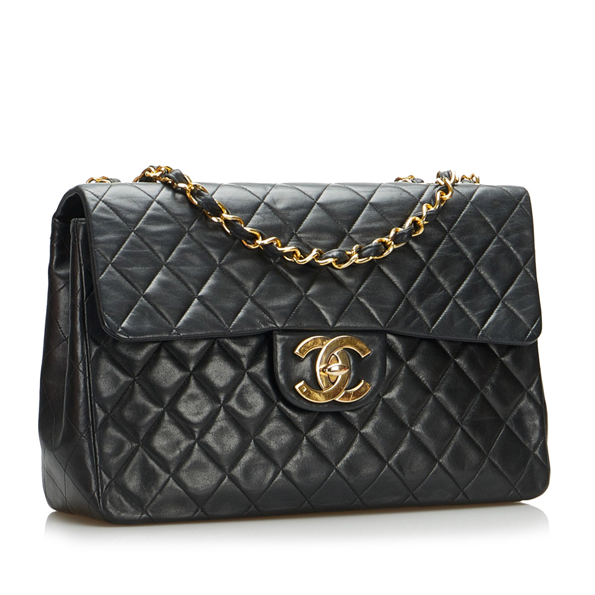 Chanel Classic Flap XL Extra Large Quilted Maxi 5c717 Dark Brown Lambskin  Leather Shoulder Bag, Chanel