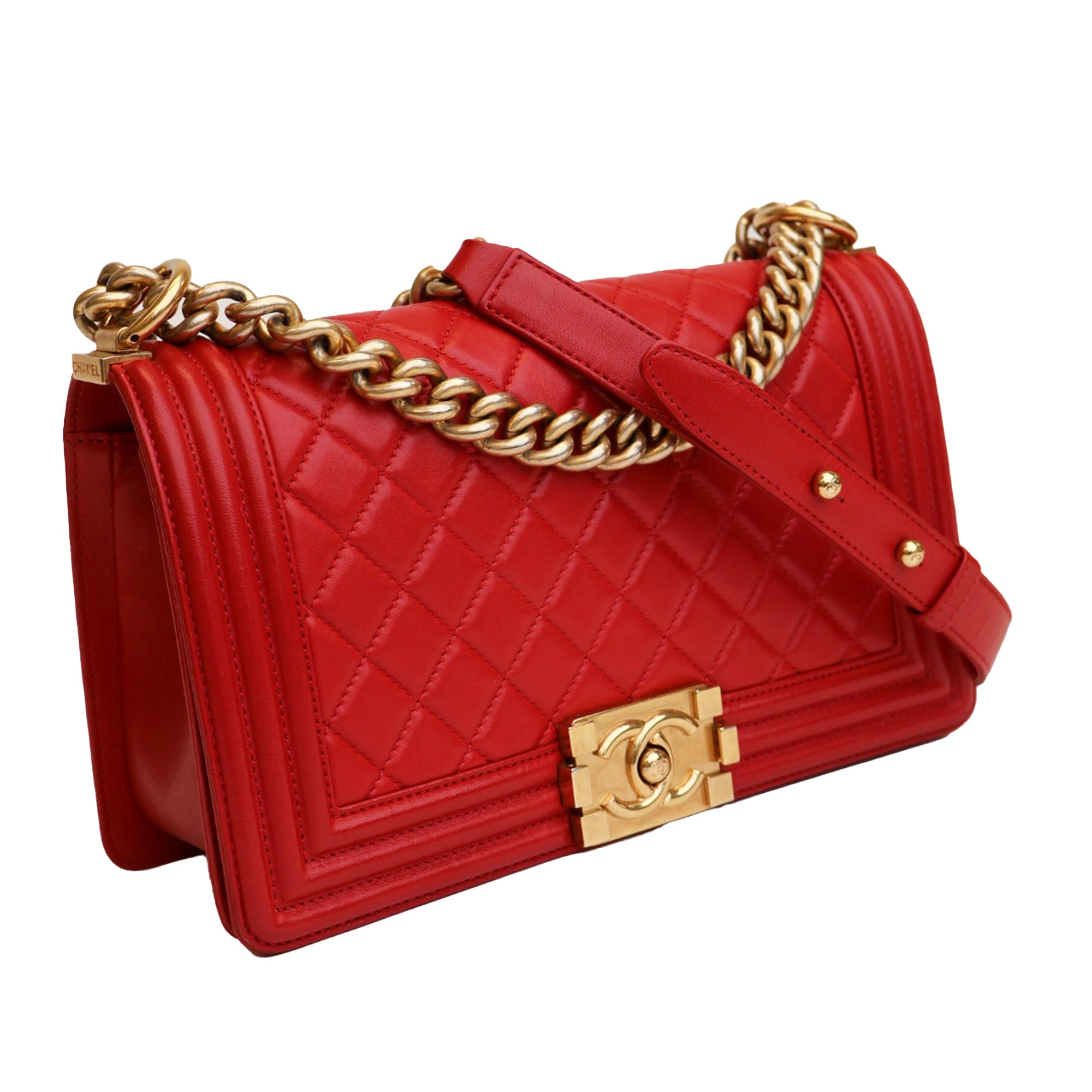 Red Chanel Medium Boy Flap Bag – Designer Revival