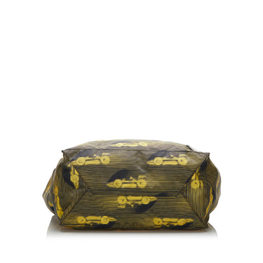 Yellow Prada Tessuto Stampato Satchel - Designer Revival