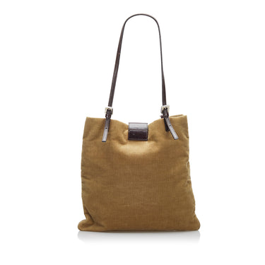 Brown Fendi Corduroy Tote Bag - Designer Revival