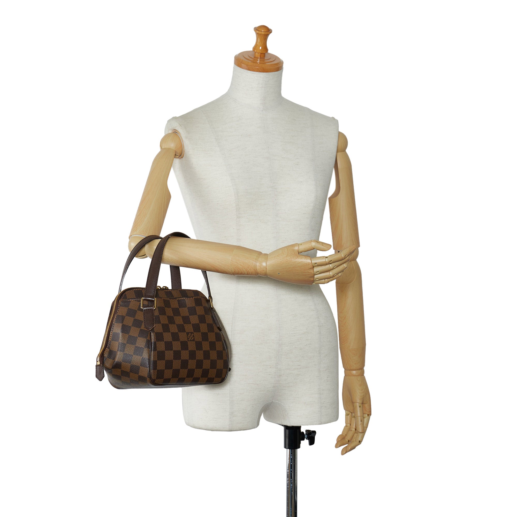 Louis Vuitton Brown Canvas Damier Ebene Belem MM Shoulder Bag