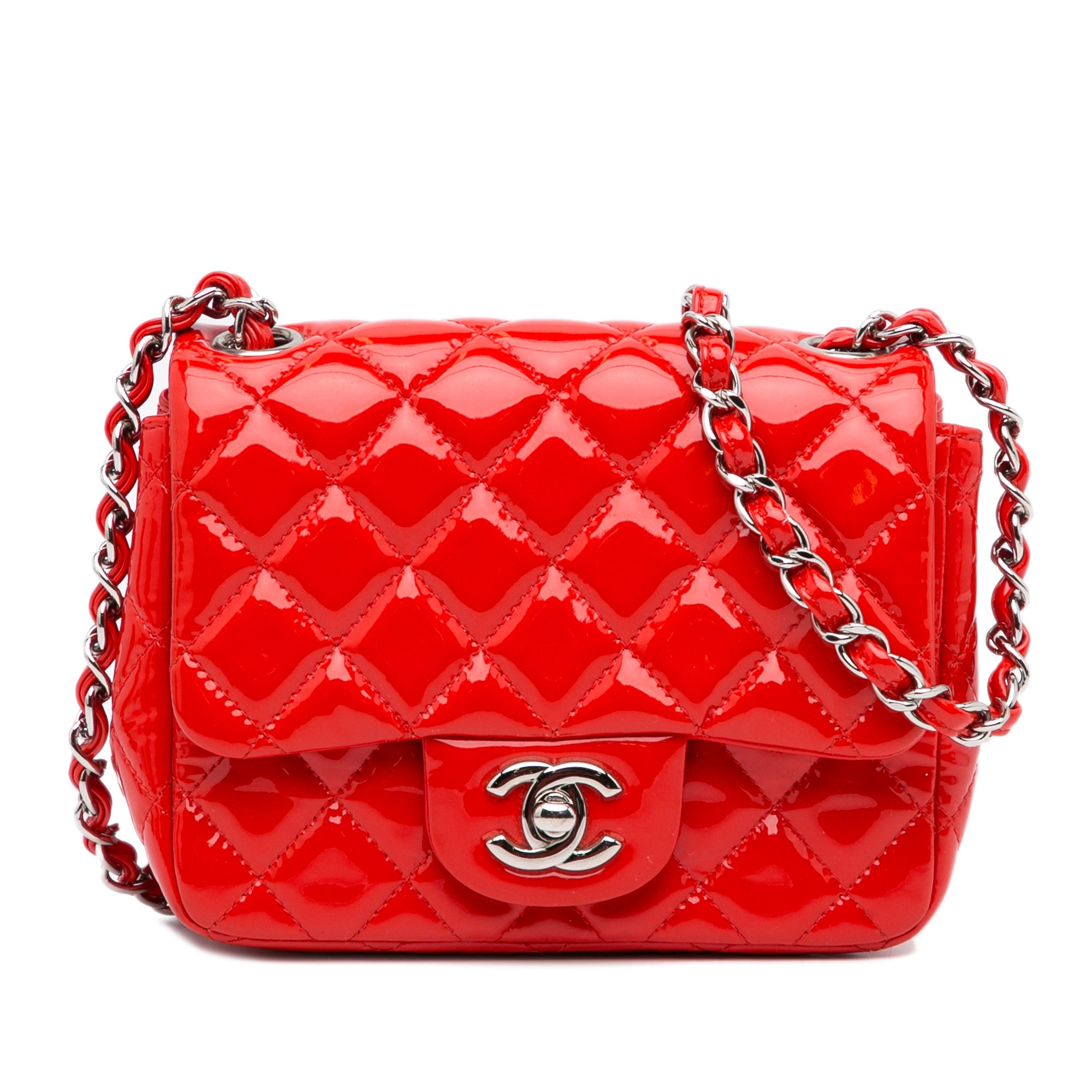 Chanel Mini Classic Flap Quilted Lambskin Bag in Dark Red  Worlds Best