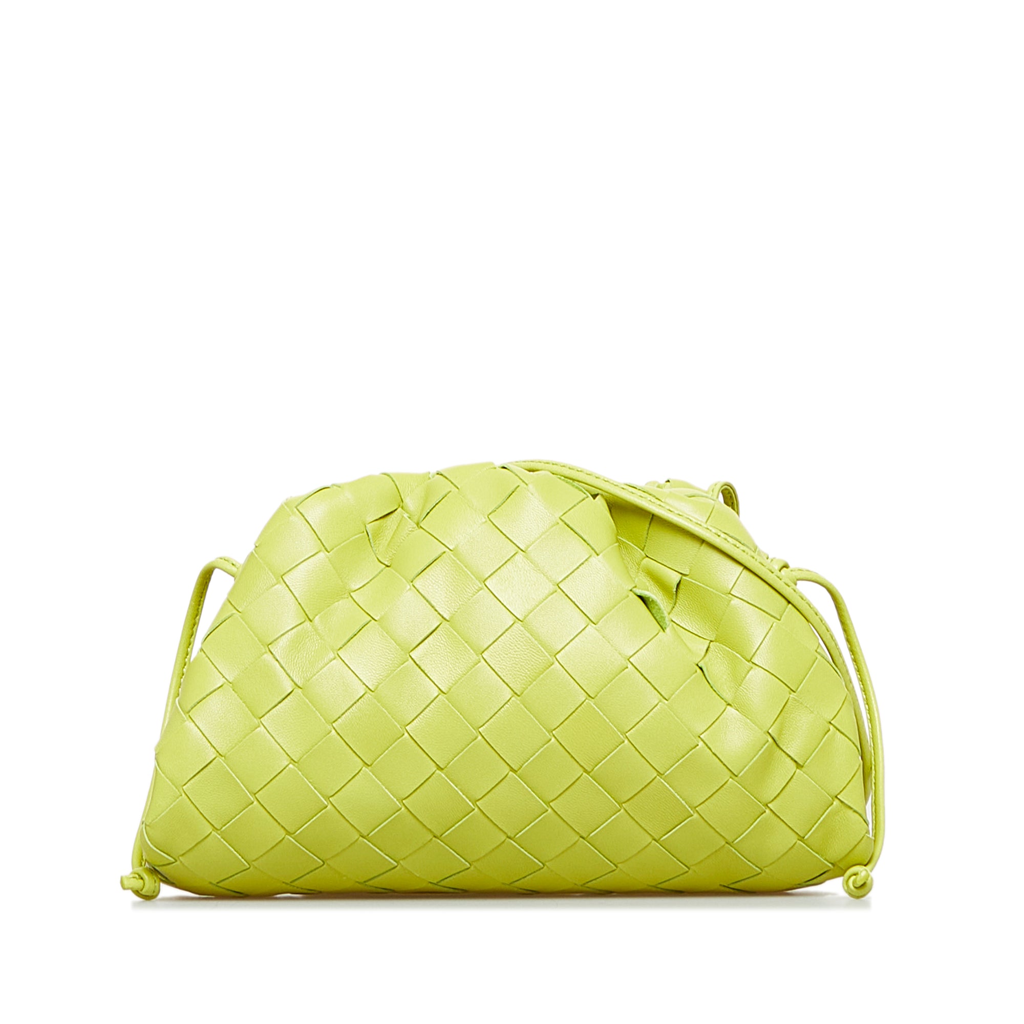 Green Bottega Veneta Intrecciato The Mini Pouch Crossbody Bag – Designer  Revival