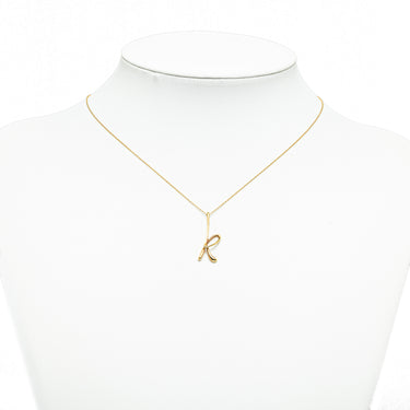 Gold Tiffany Alphabet Pendant Necklace - Designer Revival