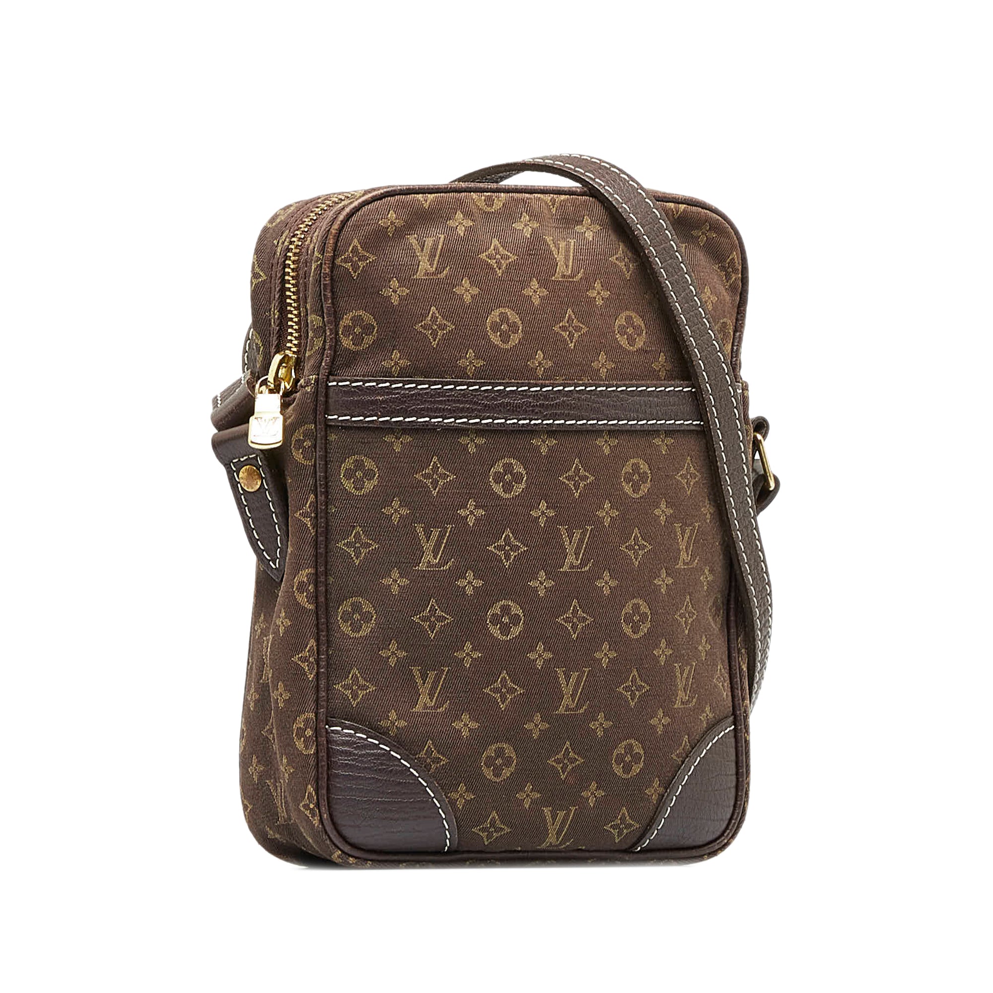 Brown Louis Vuitton Monogram Mini Lin Danube Crossbody Bag – Designer  Revival