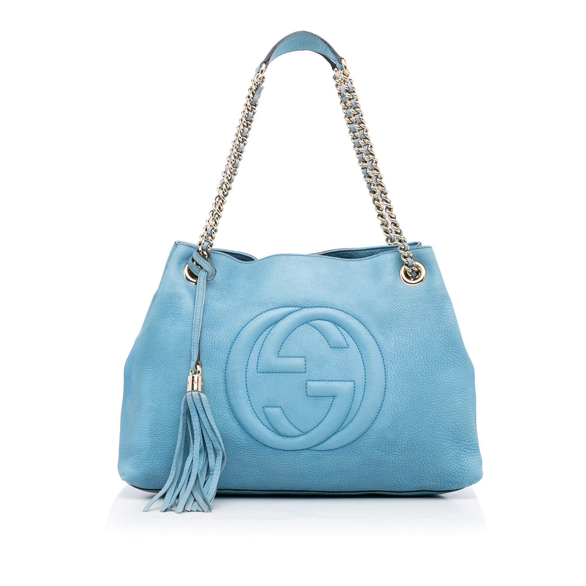 Blue Gucci Medium Soho Chain Shoulder Bag – Designer Revival