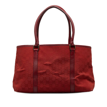 Red Gucci GG Canvas Tote Bag