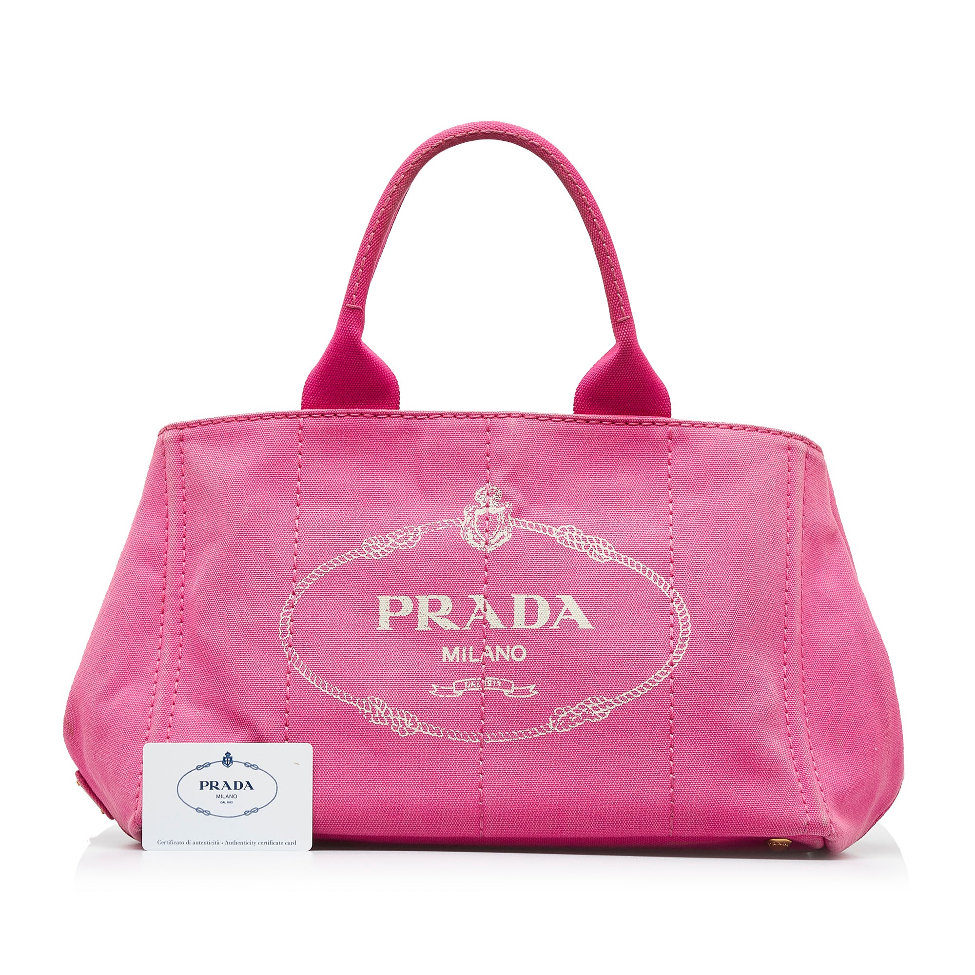 Pink Prada Canapa Logo Tote – Designer Revival