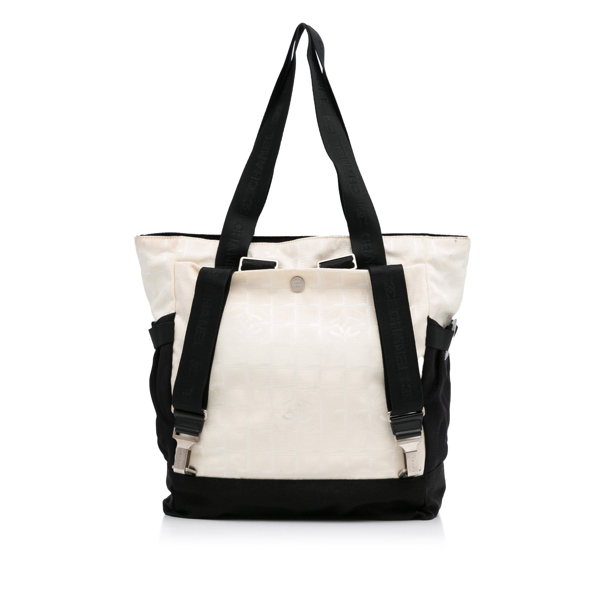 White Chanel New Travel Line Sports Backpack – Designer Revival