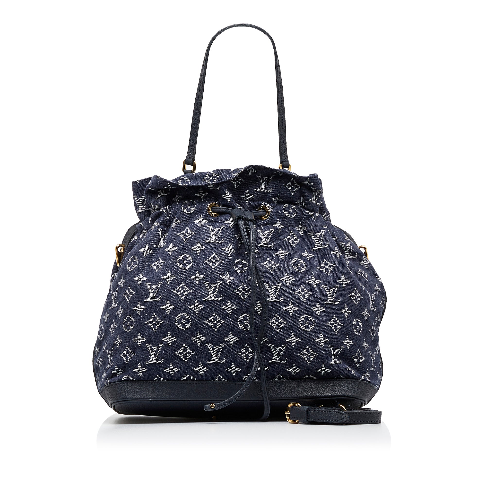 Blue Louis Vuitton Monogram Denim Noefull MM Bucket Bag