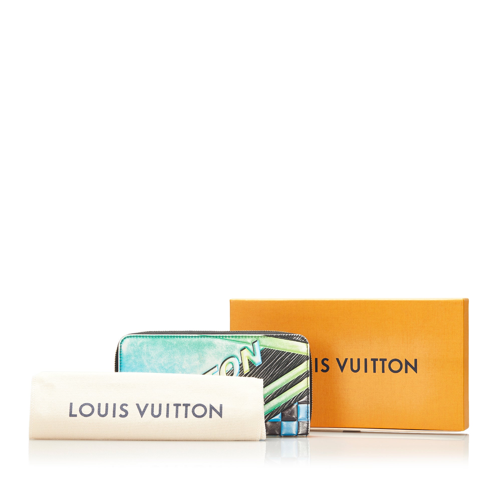 Louis Vuitton Race Print Limited Edition EPI Leather Zippy Wallet Multicolor