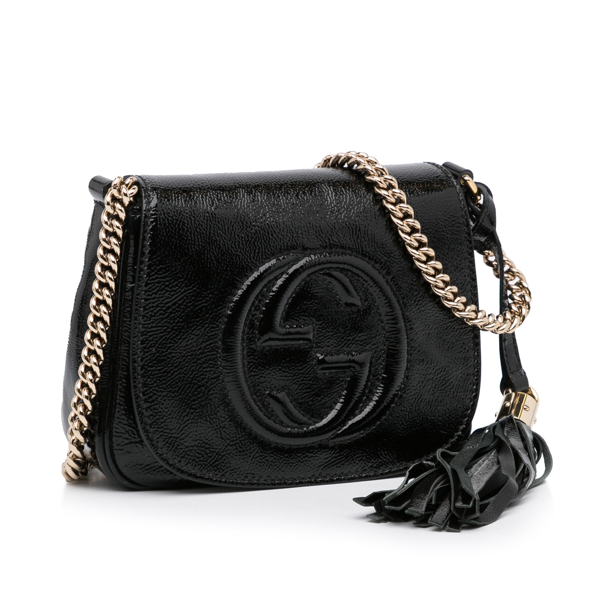 Soho long flap leather crossbody bag Gucci Black in Leather - 34725253