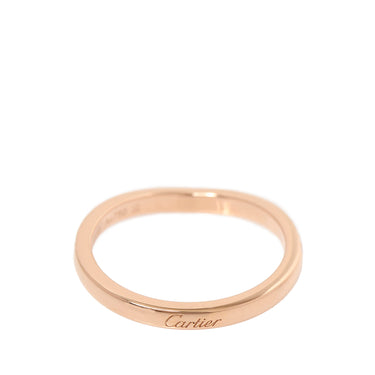 Gold Cartier Ballerina Curve Ring in Rose Gold and Diamonds
