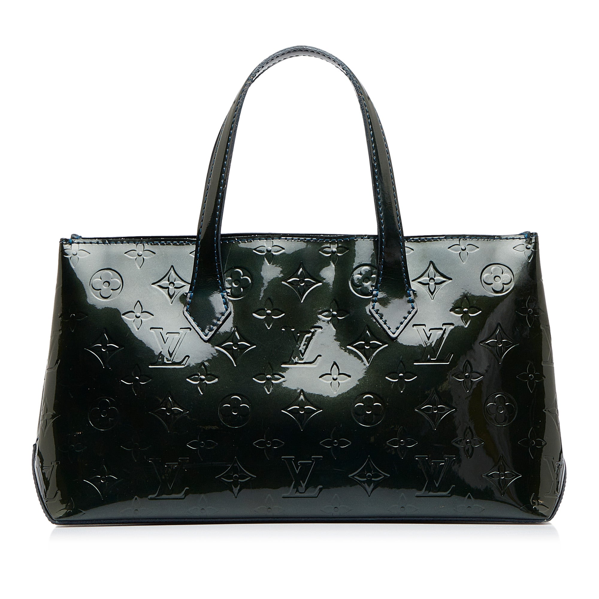 Green Louis Vuitton Vernis Bellevue PM Handbag