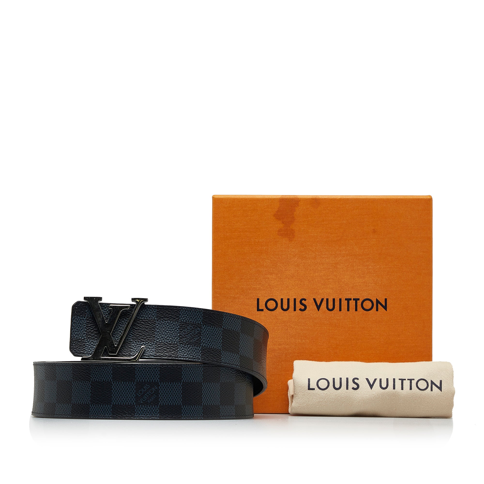 Louis Vuitton, Accessories, Louis Vuitton Brown Damier Ebene Initiales  Belt