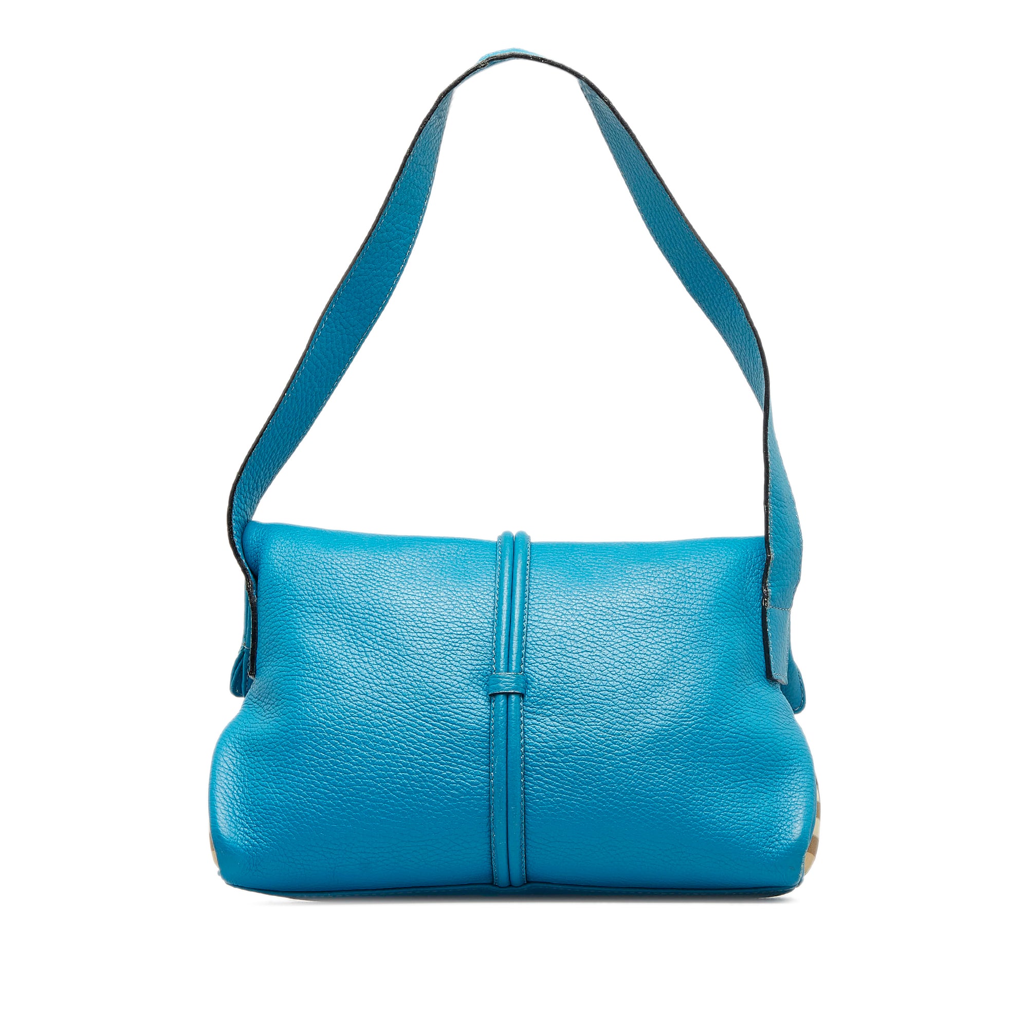 Blue Burberry Leather Shoulder Bag – Designer Revival