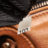 Brown Prada Twin Pocket Leather Handbag