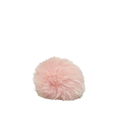 Pink Fendi Fur Pom-Pom Bag Charm Key Chain