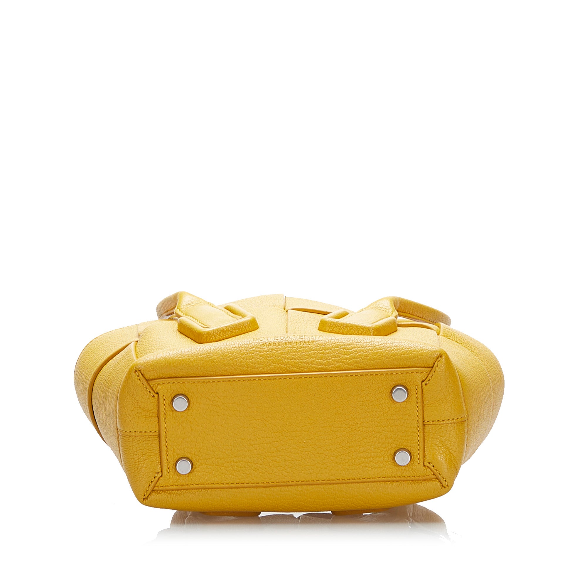 Yellow Bottega Veneta Intrecciato Mini Arco Satchel - Designer Revival