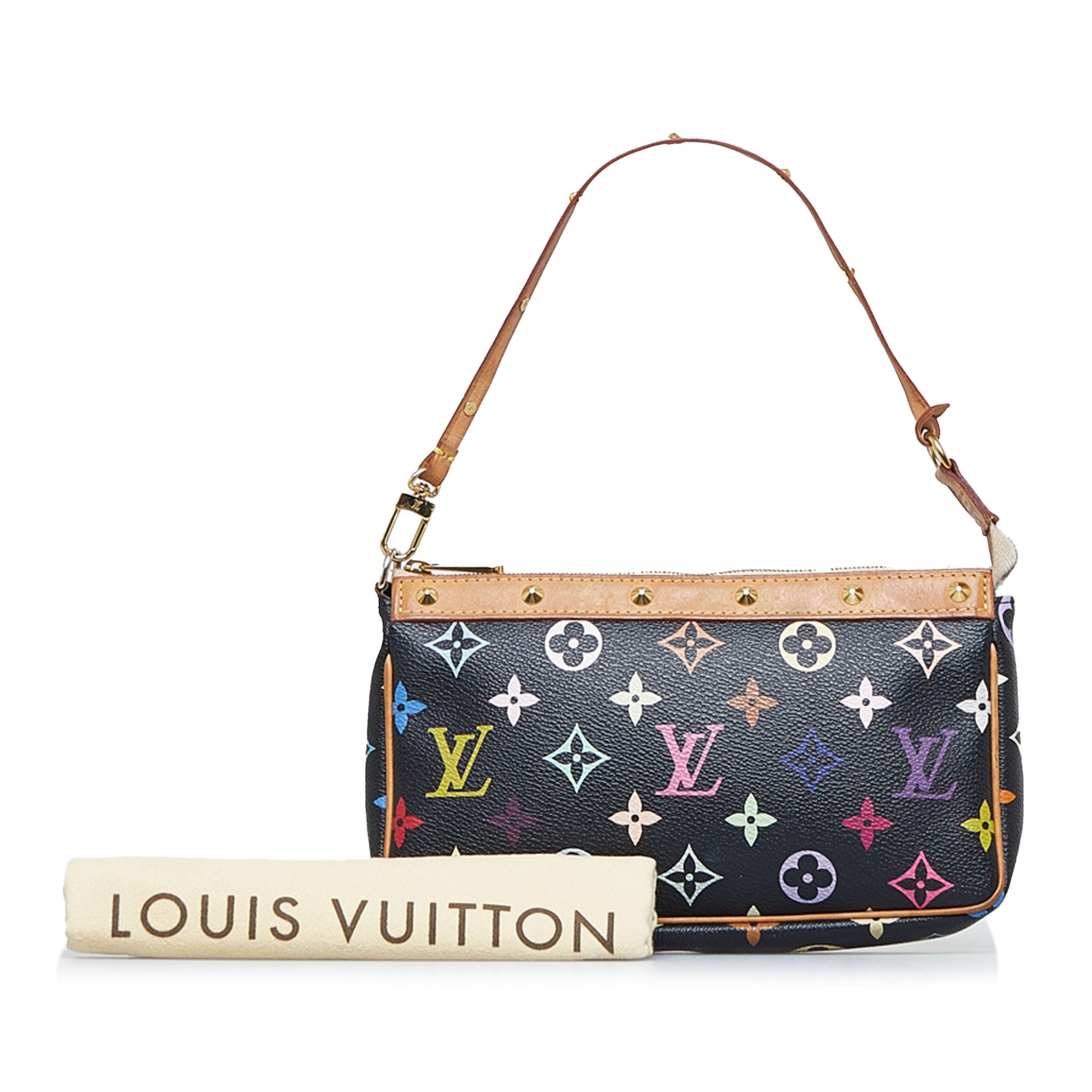 Louis Vuitton Monogram Multicolor Pochette Accessories - Black