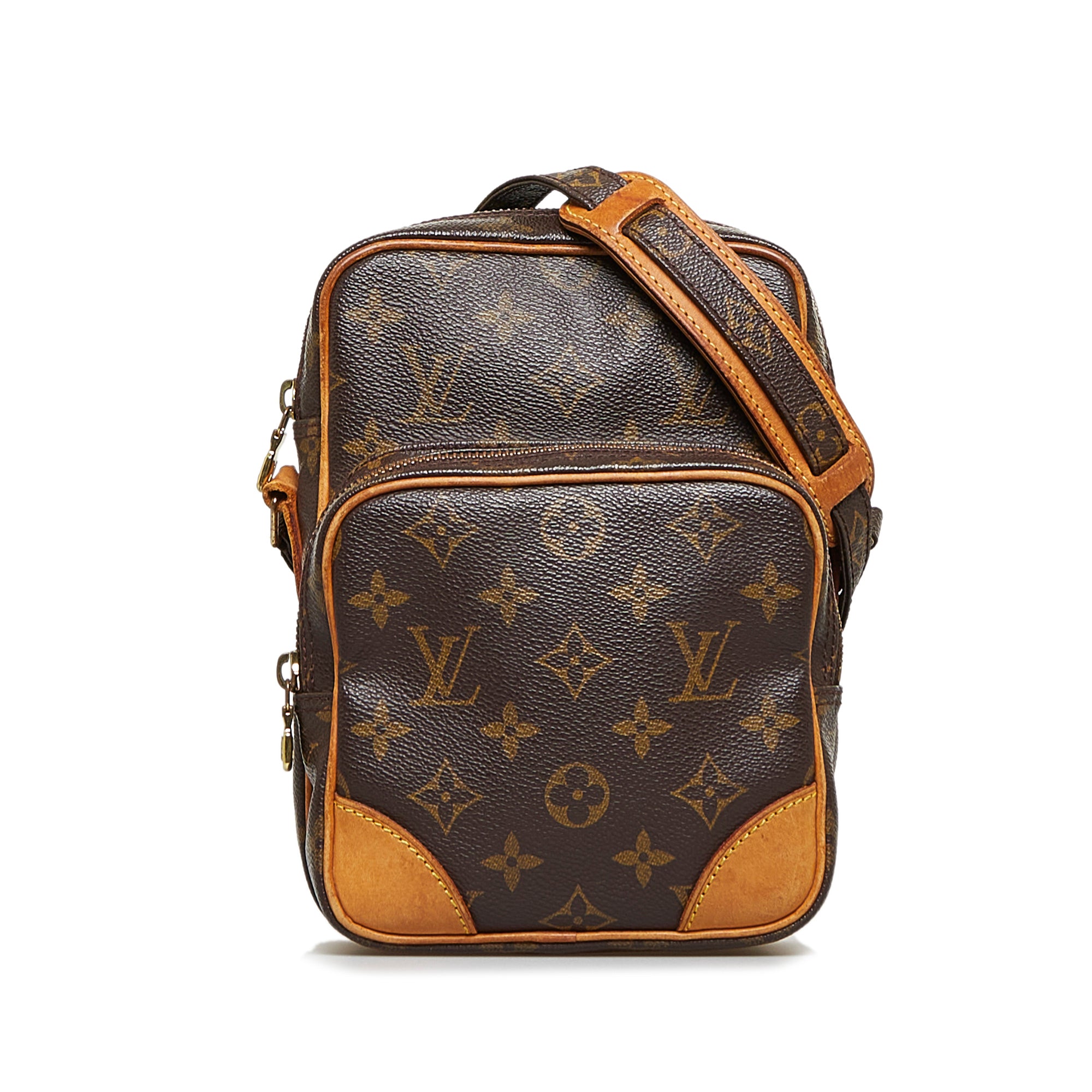 Cra-wallonieShops Revival, Brown Louis Vuitton Monogram Reporter GM  Crossbody Bag