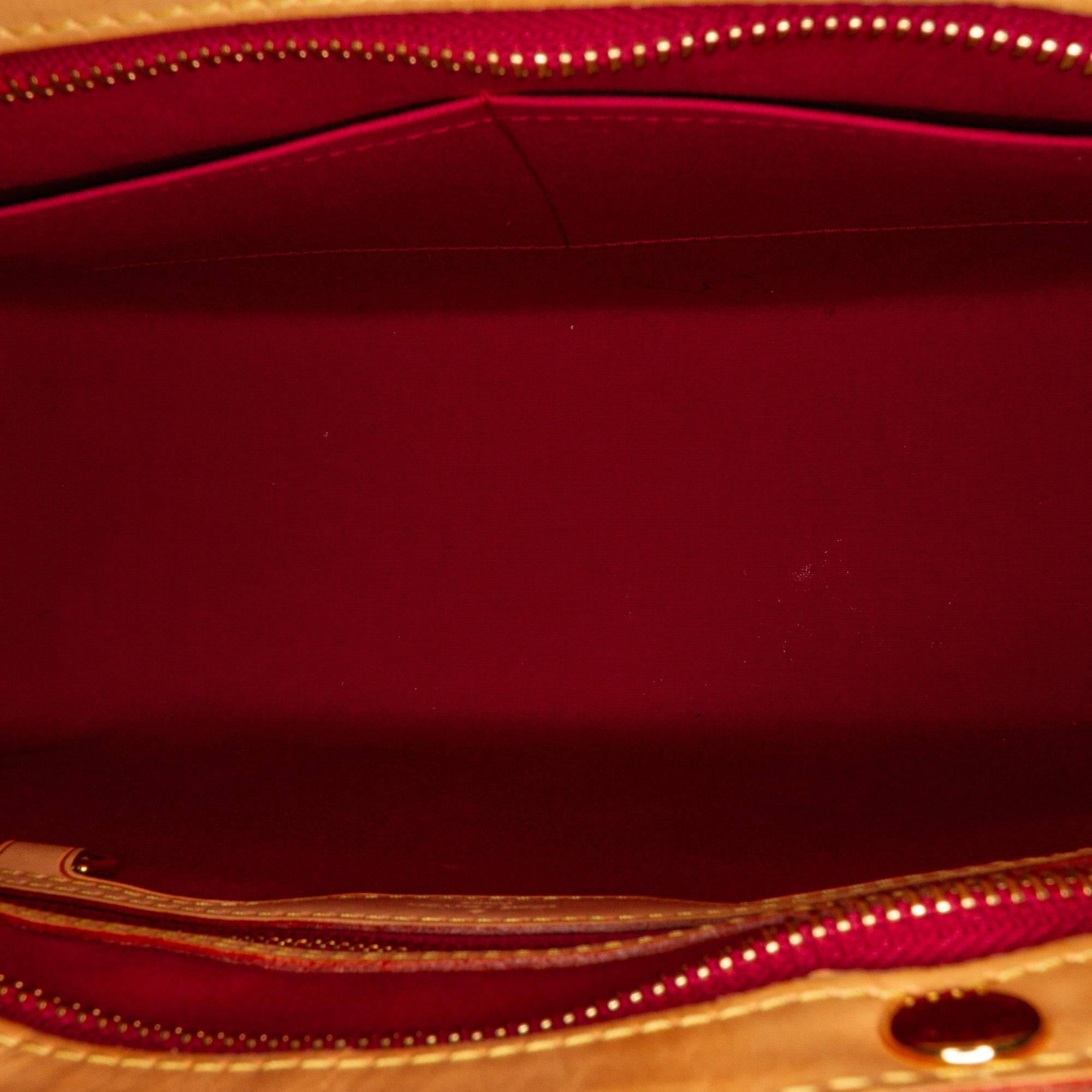Red Louis Vuitton Monogram Vernis Brea MM Satchel