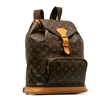 Brown Louis Vuitton Monogram Montsouris GM Backpack - Designer Revival