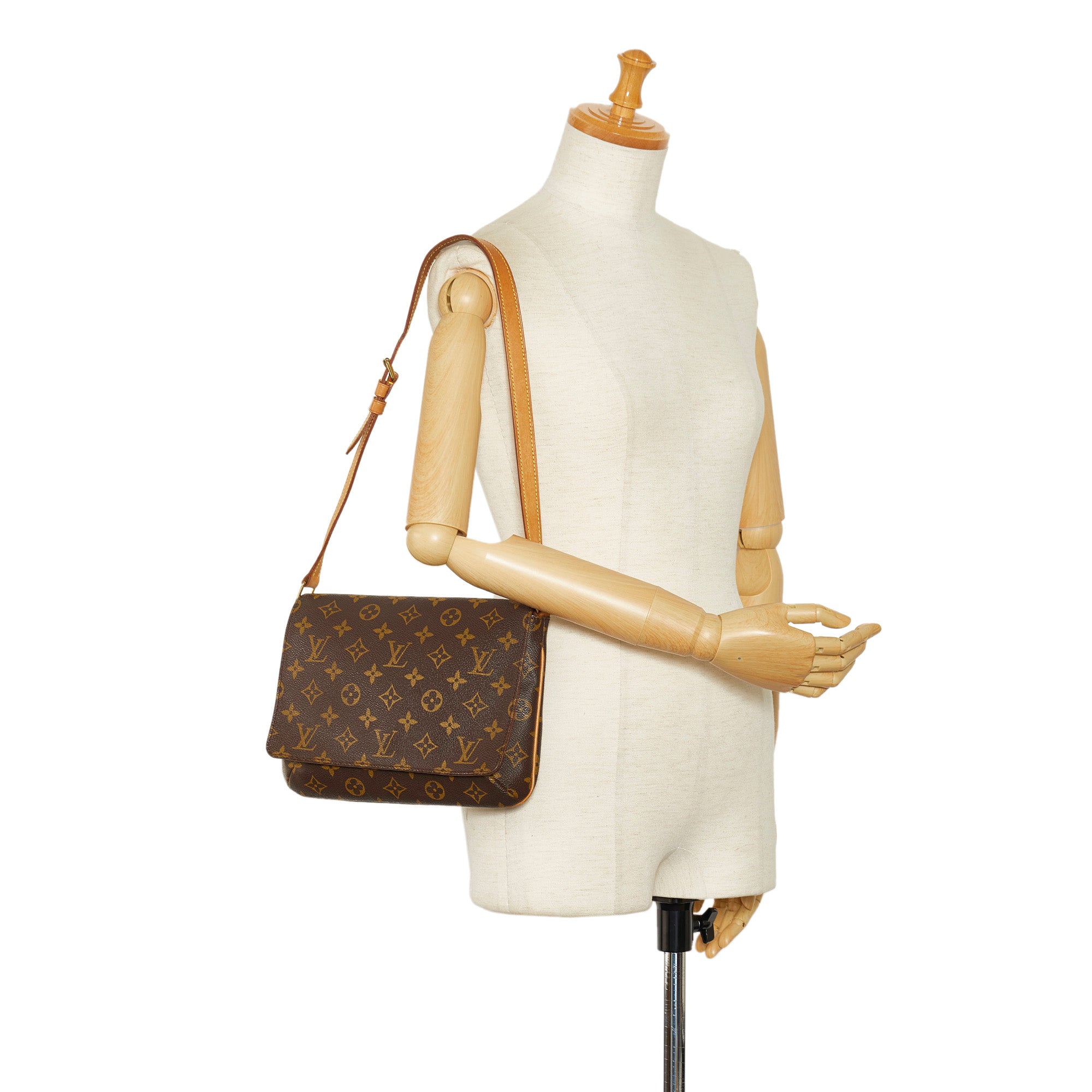 LOUIS VUITTON Monogram Musette Tango Bag w/ Long Strap Crossbody Bag